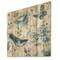 Designart - Indigold Bird Cottage Family II - Farmhouse Print on Natural Pine Wood